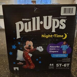 New In Package 66 Count Night-Time Pull-Ups 5T-6T